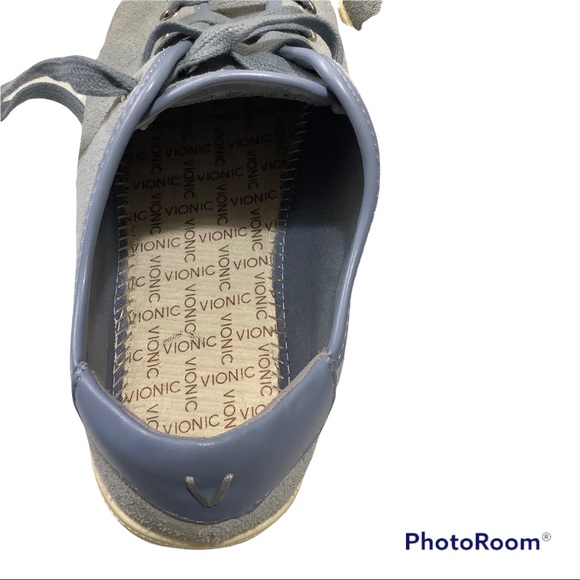 VIONIC BRINLEY WOMEN SUEDE BLUE LACE UP SNEAKERS. SIZE 7.5 - Picture 10 of 11